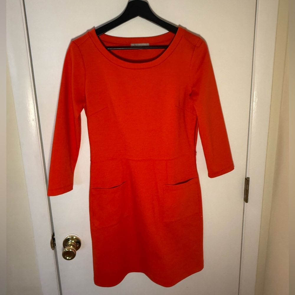 GAP Vibrant Orange Long Sleeve Dress